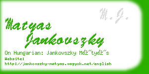 matyas jankovszky business card